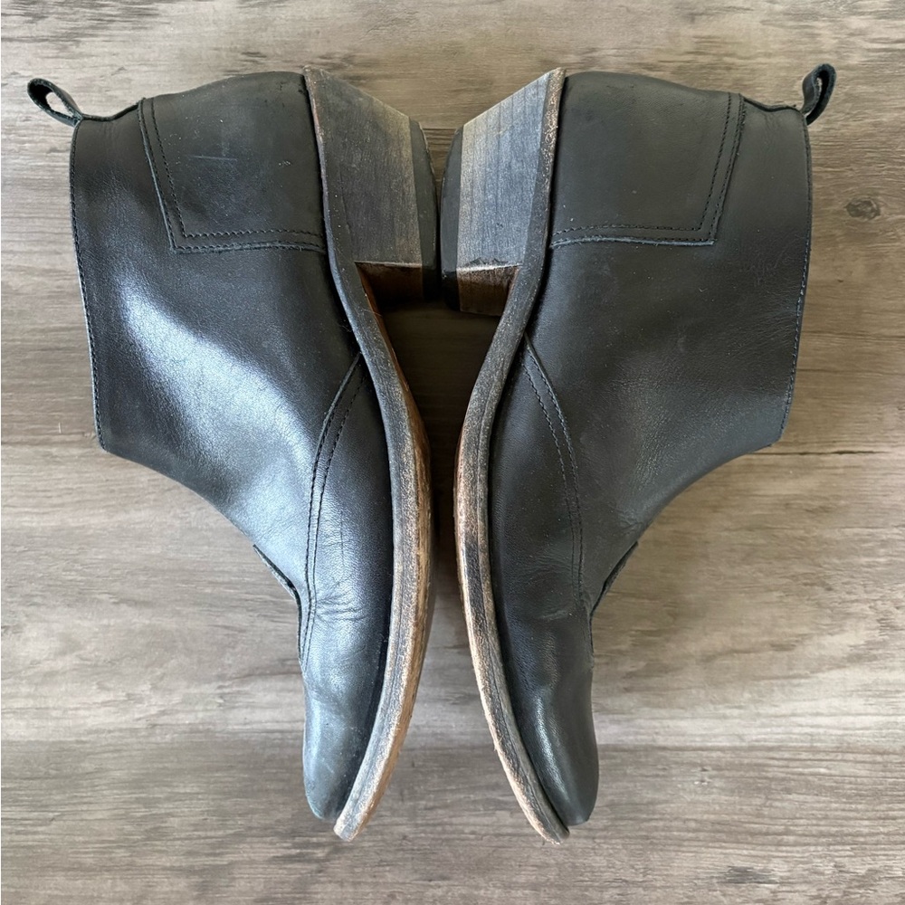 Golden Goose Black Leather Ankle Boots Size 38 - Picture 8 of 11